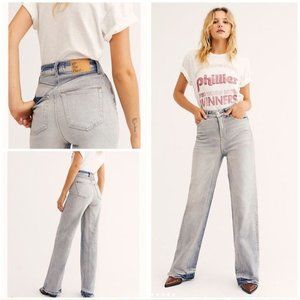 FREE PEOPLE HIGH RISE RELAXED STRAIGHT SLOUCH JEAN